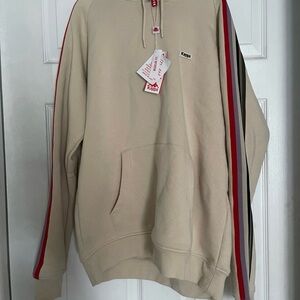 Kappa Tan Hoodie with Red and Black Stripes